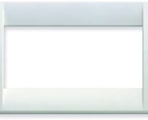 Placca 4 Mod. Tecnopolimero Bianco Brillante